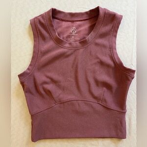 Move Theology Cropped Work Out Tank, Brick Red